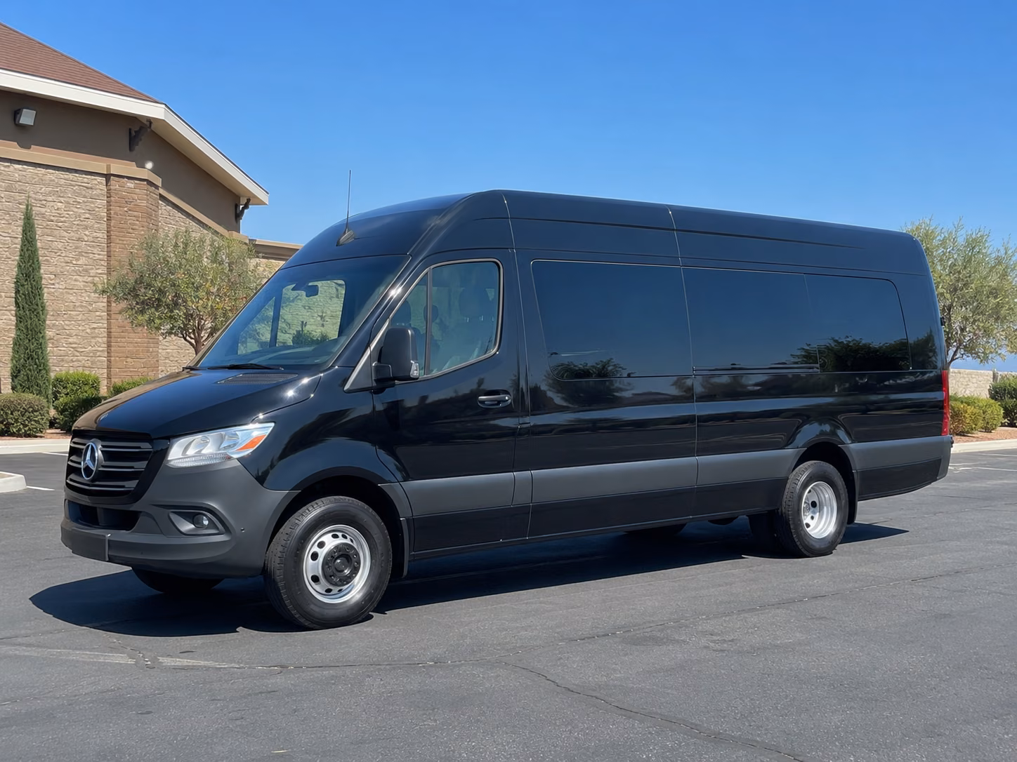 full wedding weekend sprinter van transportation for destination weddings and out of town guests in sioux falls